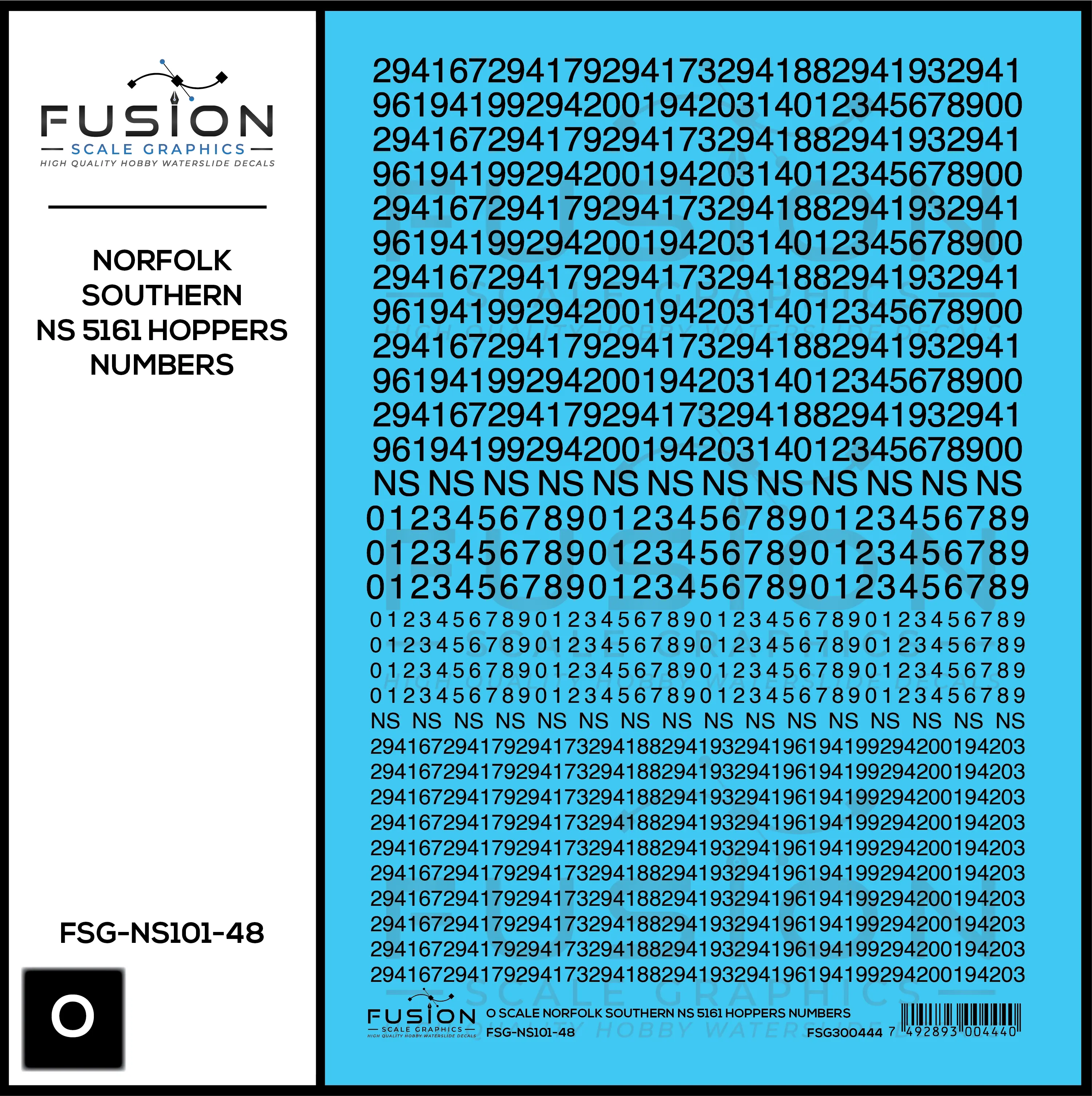 O Scale Norfolk Southern 5161 Hopper Renumbering Decal Set Fusion Scale Graphics