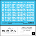 S Scale Norfolk Southern GE Dash 9 Locomotive Renumbering Decal Set Fusion Scale Graphics