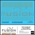Metallic Gold HO Scale North Shore Line Gold Car Numbers Decal Set Fusion Scale Graphics
