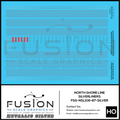 Metallic Silver HO Scale Chicago North Shore & Milwaukee Silverliners Decal Set Fusion Scale Graphics
