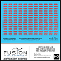 Metallic Silver HO Scale North Shore Line Red and Silver Logos Decal Set Fusion Scale Graphics