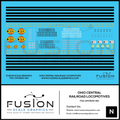 N Scale Ohio Central Railroad Locomotive Decal Set Fusion Scale Graphics
