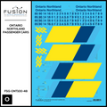 O Scale Ontario Northland Passenger Cars Decal Set Fusion Scale Graphics