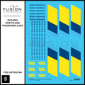 S Scale Ontario Northland Passenger Cars Decal Set Fusion Scale Graphics