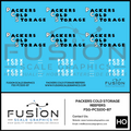 HO Scale Packers Cold Storage Reefer Car Decal Set Fusion Scale Graphics