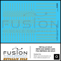 O Scale Metallic Gold Reading Blue Mountain & Northern 300 Series Passenger Cars Decal Set Fusion Scale Graphics
