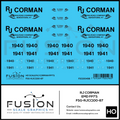 HO Scale RJ Corman EMD FP7 Locomotives Decal Set Fusion Scale Graphics