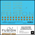 N Scale Metallic Gold Rocky Mountaineer Passenger Cars Decal Set Fusion Scale Graphics