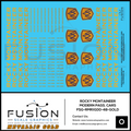 Metallic Gold O Scale Rocky Mountaineer Modern Passenger Cars Decal Set Fusion Scale Graphics