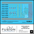N Scale North Carolina DOT EMD F59PH/CCU Decal Set Fusion Scale Graphics