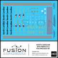 HO Scale North Carolina F59PH CCU Locomotive Decal Set Fusion Scale Graphics