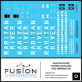 O Scale Raritan River Railroad Modern Boxcars Decal Set Fusion Scale Graphics