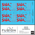 HO Scale Saia 20' Trailer Decal Set Fusion Scale Graphics