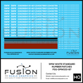 HO Scale SMW White Freight Car Number Patching Decal Set Fusion Scale Graphics