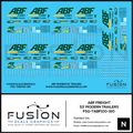 N Scale ABF Freight Modern 53' Truck Trailers Decal Set Fusion Scale Graphics
