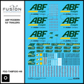 O Scale ABF Freight Modern 53' Truck Trailers Decal Set Fusion Scale Graphics