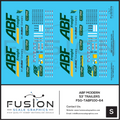 S Scale 1:64 ABF Freight Modern 53' Truck Trailers Decal Set Fusion Scale Graphics