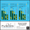 S Scale 1:64 ABF Freight Old Style Green Stripe 28' Truck Trailers Decal Set Fusion Scale Graphics
