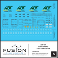 S Scale 1:64 ABF Freight Modern 53' Containers Decal Set Fusion Scale Graphics