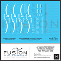 N Scale Amazon Blue 53' Truck Trailer Decal Set Little P Logo Fusion Scale Graphics
