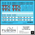 O Scale TBOX Car Number Patching Decal Set Fusion Scale Graphics