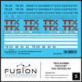 S Scale TBOX Car Number Patching Decal Set Fusion Scale Graphics