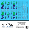 HO Scale FedEx Ground Green Trailer Decal Set Fusion Scale Graphics