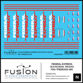 N Scale Federal Express Purple and White Old Trailers and Truck Decal Set Fusion Scale Graphics