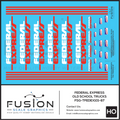 HO Scale Federal Express Purple and White Old Trailers and Truck Decal Set Fusion Scale Graphics