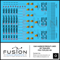O Scale Oak Harbor Freight Lines 28' Trailers Decal Set Fusion Scale Graphics