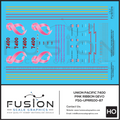 HO Scale Union Pacific 7400 Pink Ribbon GEVO Locomotive Decal Set Fusion Scale Graphics