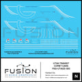 N Scale Utah Transit Authority Comet Car Decal Set Fusion Scale Graphics