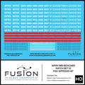HO Scale WFRX Red Boxcars Patching Decal Set V1 Fusion Scale Graphics