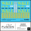 O Scale Wheeling And Lake Erie Railway EMD GP35 108 NW Nose Patch Decal Set Fusion Scale Graphics