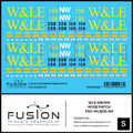 S Scale Wheeling And Lake Erie Railway EMD GP35 108 NW Nose Patch Decal Set