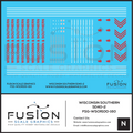 N Scale Wisconsin & Southern EMD SD40-2 Locomotives Decal Set Fusion Scale Graphics