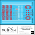 HO Scale Wisconsin & Southern EMD SD40-2 Locomotives Decal Set Fusion Scale Graphics