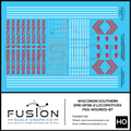 HO Scale Wisconsin & Southern EMD GP38-2 Locomotives Decal Set Fusion Scale Graphics
