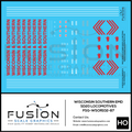 HO Scale Wisconsin & Southern EMD SD20 Locomoitve Decal Set Fusion Scale Graphics