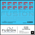 N Scale XPO Semi Trailers Decal Set Fusion Scale Graphics