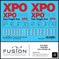 O Scale XPO Semi Trailers Decal Set Fusion Scale Graphics