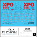 S Scale XPO Semi Trailers Decal Set Fusion Scale Graphics