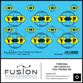 O Scale York Rail GW Logos V2 Decal Set Fusion Scale Graphics
