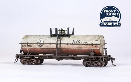 HO Scale Walthers Mainline 36' Chemical Tank Car - Ready to Run -- Jefferson Chemical GATX #32222 (Weathered) Front Range Hobbies