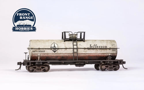 HO Scale Walthers Mainline 36' Chemical Tank Car - Ready to Run -- Jefferson Chemical GATX #32222 (Weathered) Front Range Hobbies