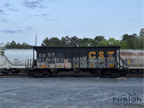HO Scale CSXT Yellow Freight Car Stencil Patch Decal Set