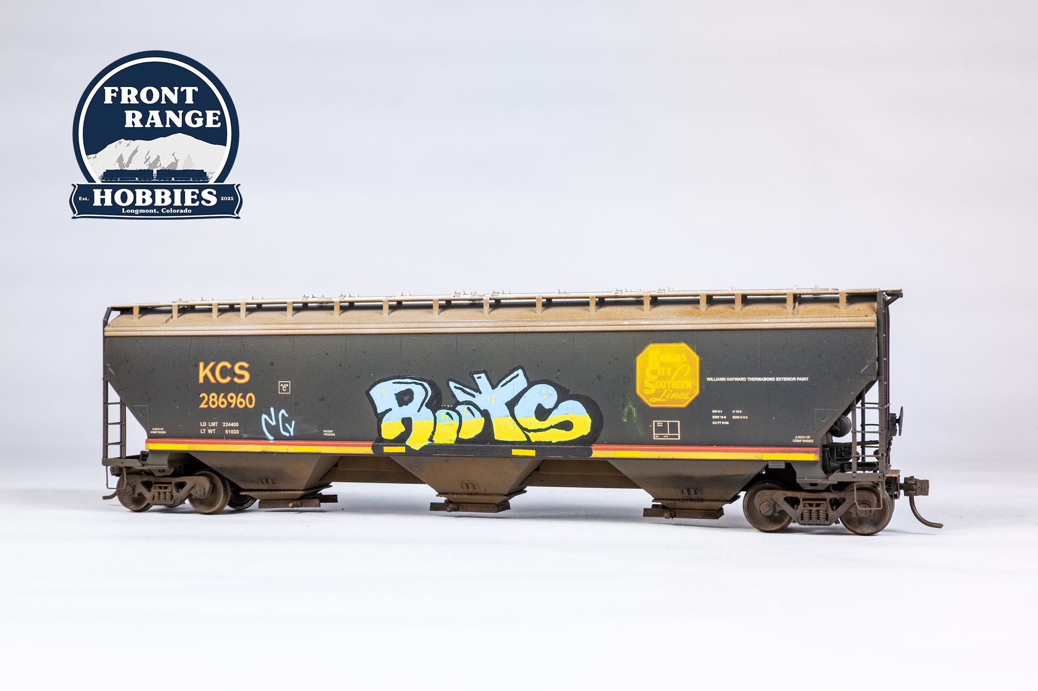 ScaleTrains Operator HO Scale Gunderson 5188 Covered Hopper, Kansas City Southern/Belle #286960