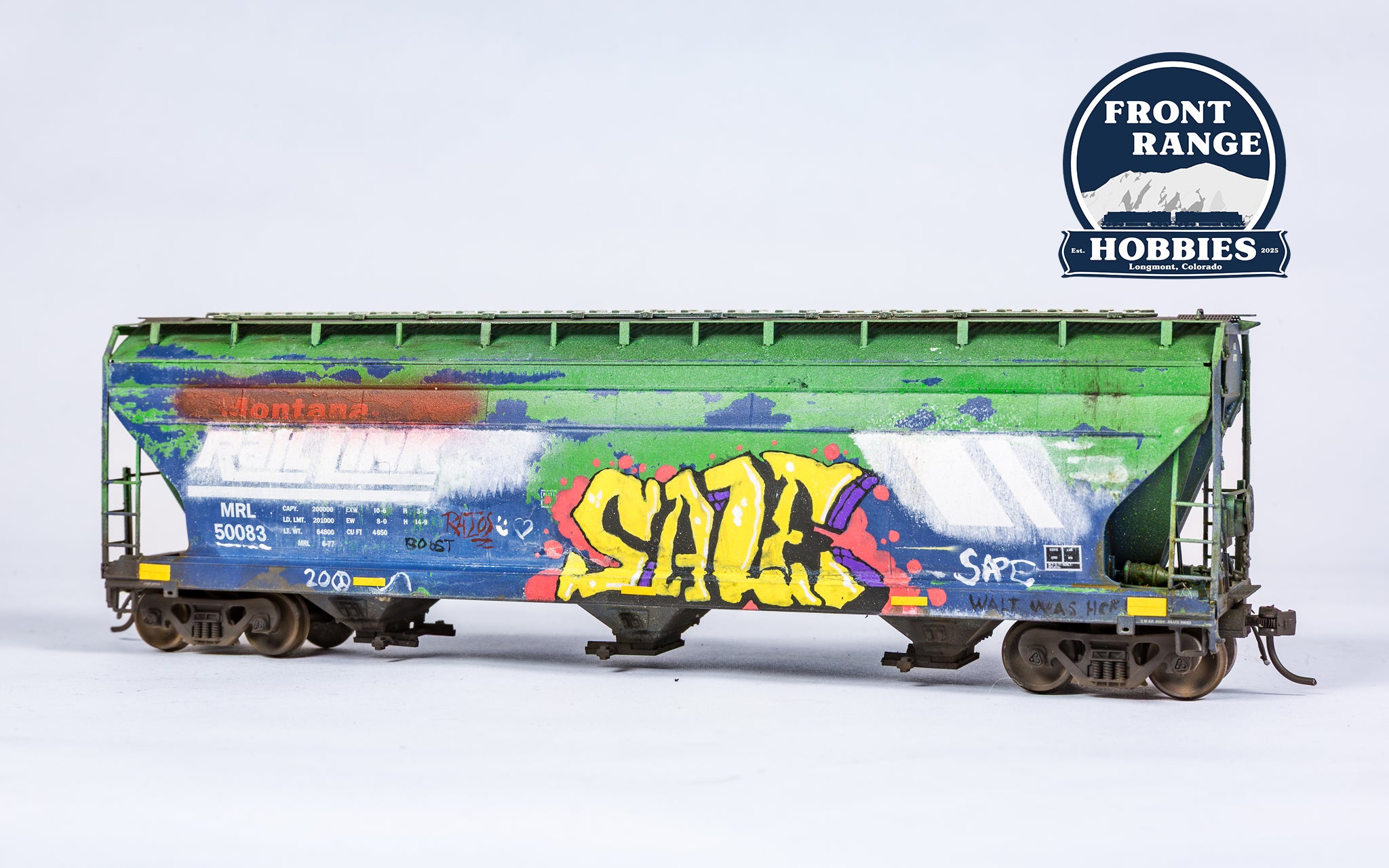 HO Scale InterMountain #50083 HO Scale ACF 4650 Covered Hopper MRL (Weathered)