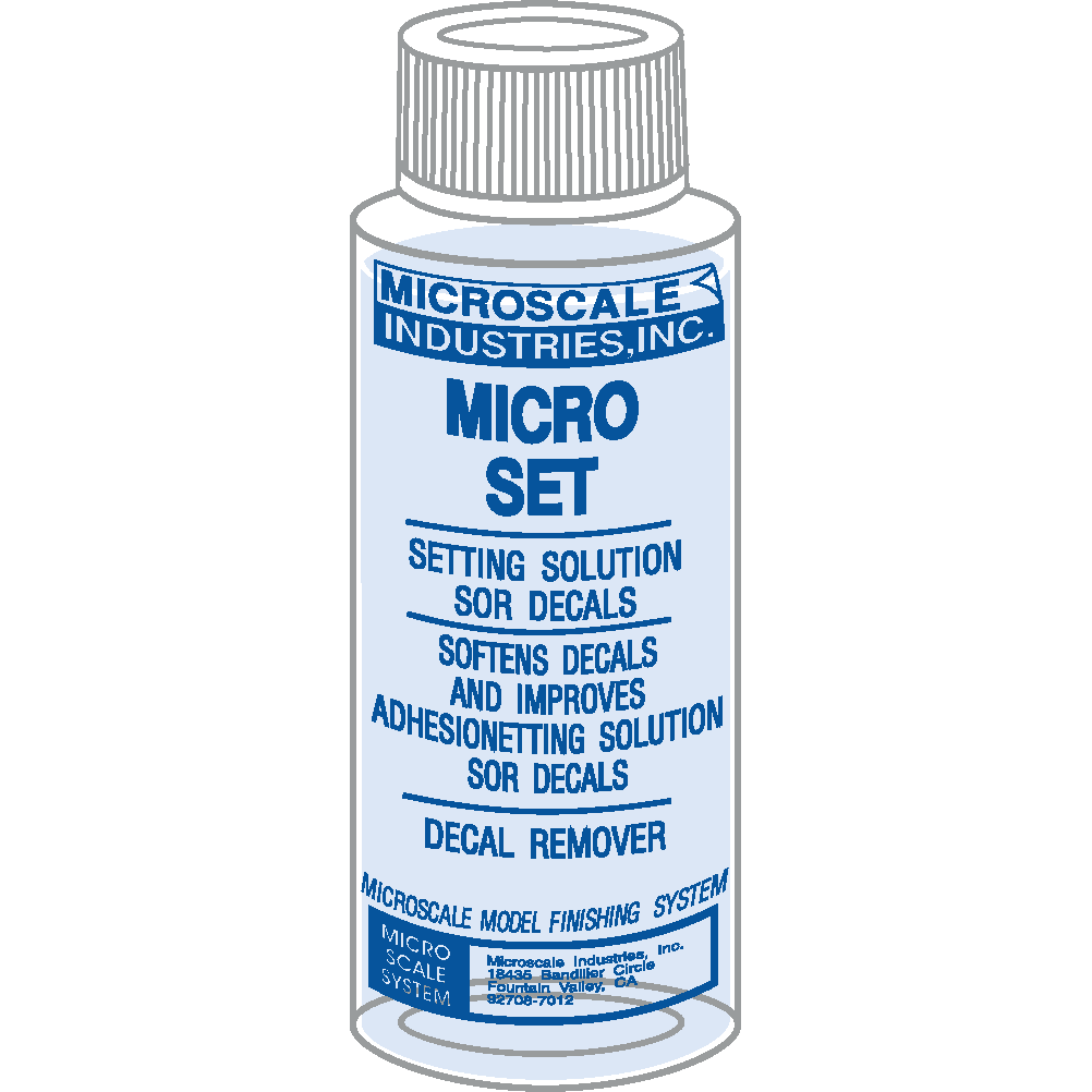 Microscale  Micro Set Decal Setting Solution 1oz Fusion Scale Graphics