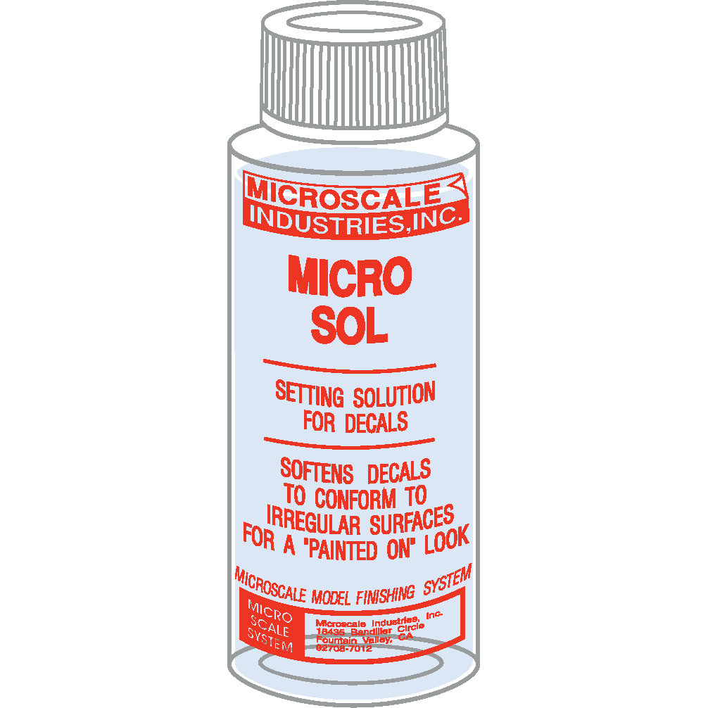Microscale  Micro Sol Decal Setting Solution 1oz Fusion Scale Graphics